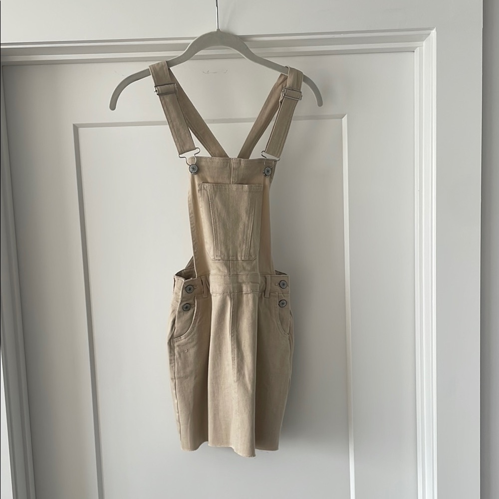 Tan Overall Dress